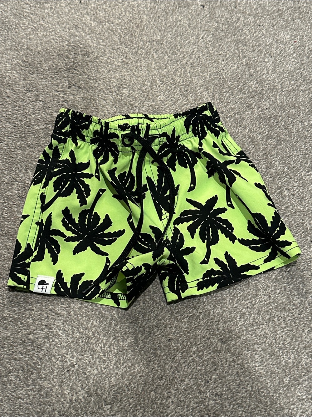 Neon Palm Hybrid Swim Trunks